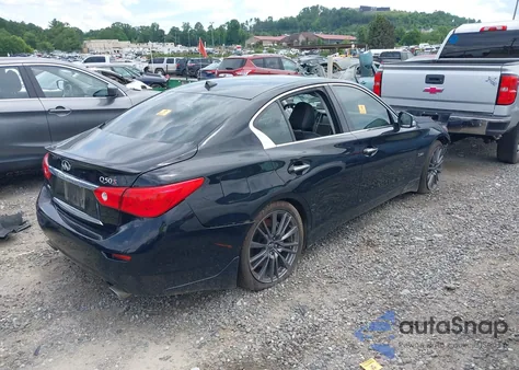 2016 Infiniti Q50 Red Sport 400 from USA, damaged, VIN JN1FV7AR1GM451901